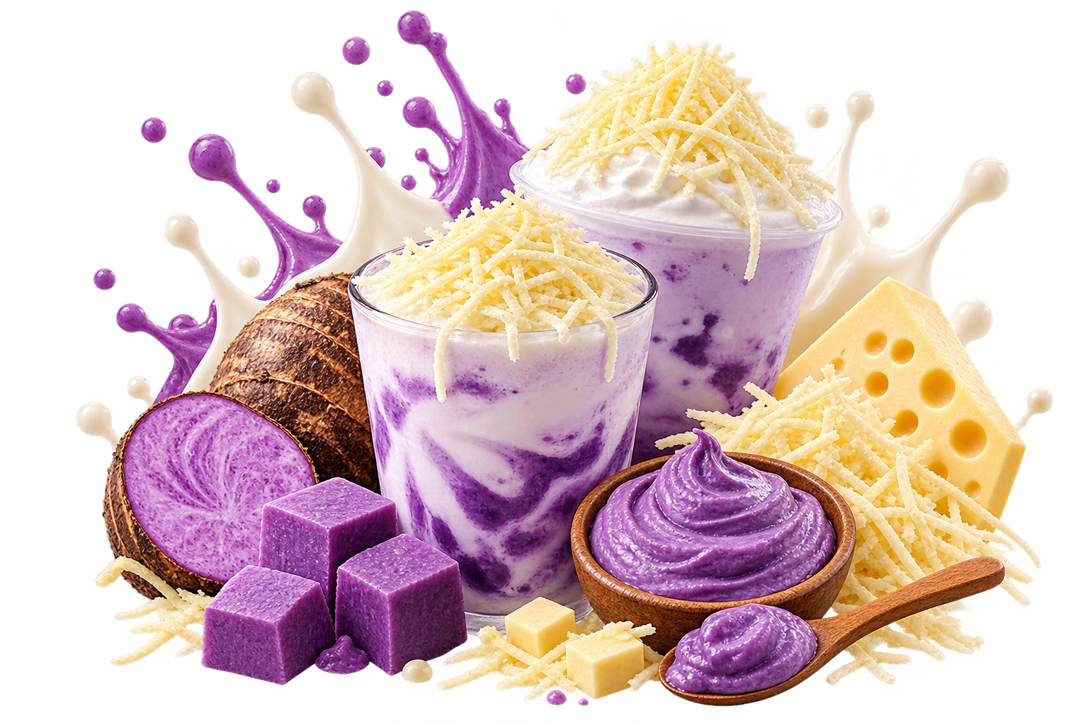 Taro milk cheese